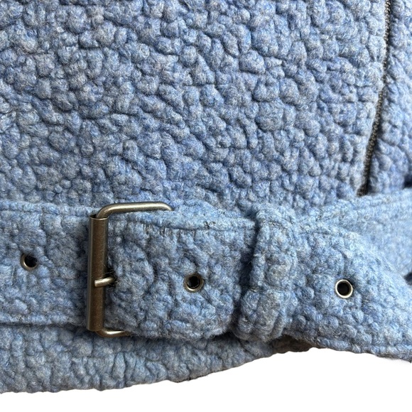 Tibi Blue Oversized Moto Jacket Coat Bloggers Fav EUC SZM - Picture 3 of 13